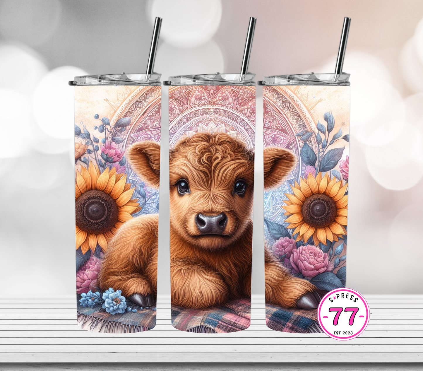 Mandala Highland Cow