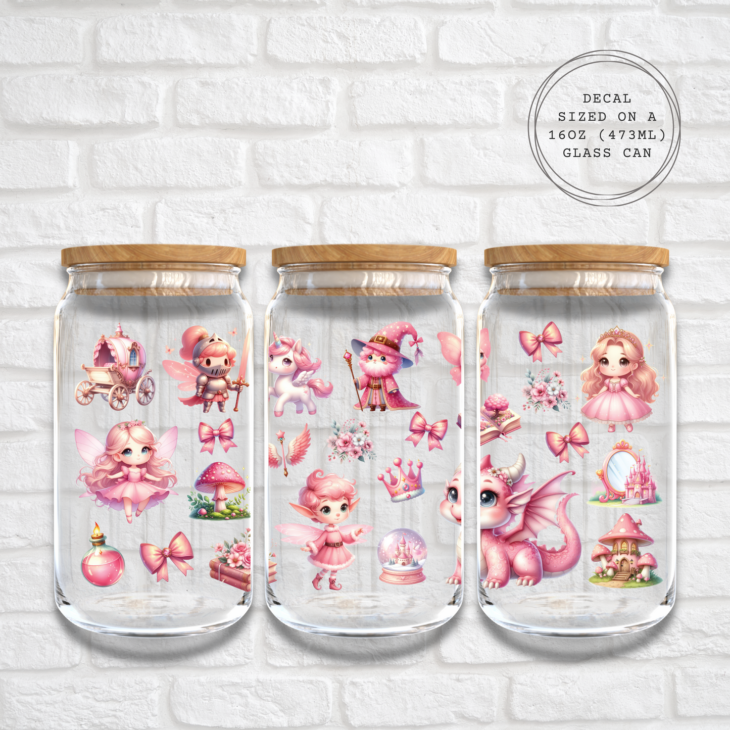 PINK FAIRY TALE - 16oz UV DTF WRAP