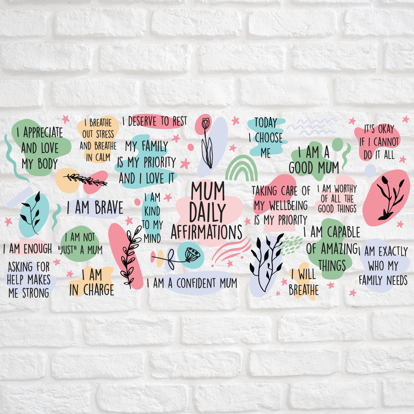 MUM DAILY AFFIRMATION - 16oz UV DTF WRAP