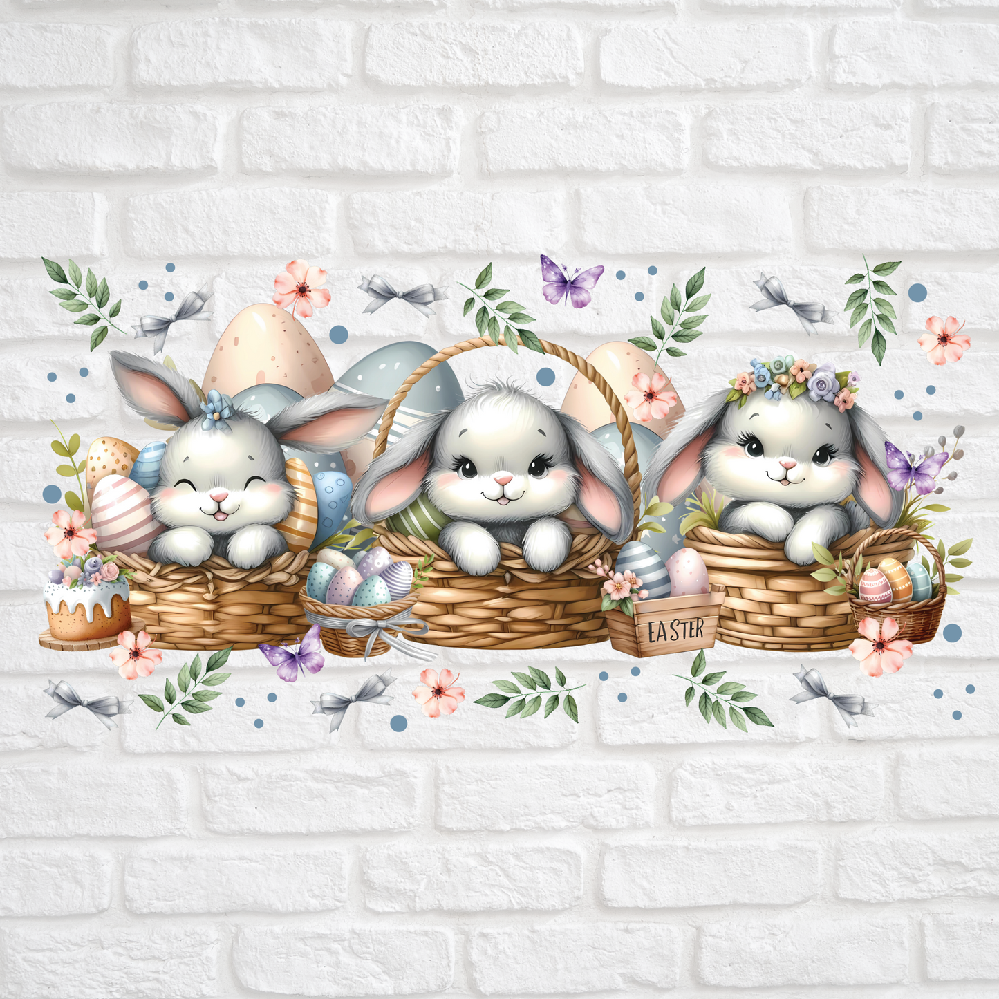 Easter Bunny Baskets - 16oz UV DTF WRAP