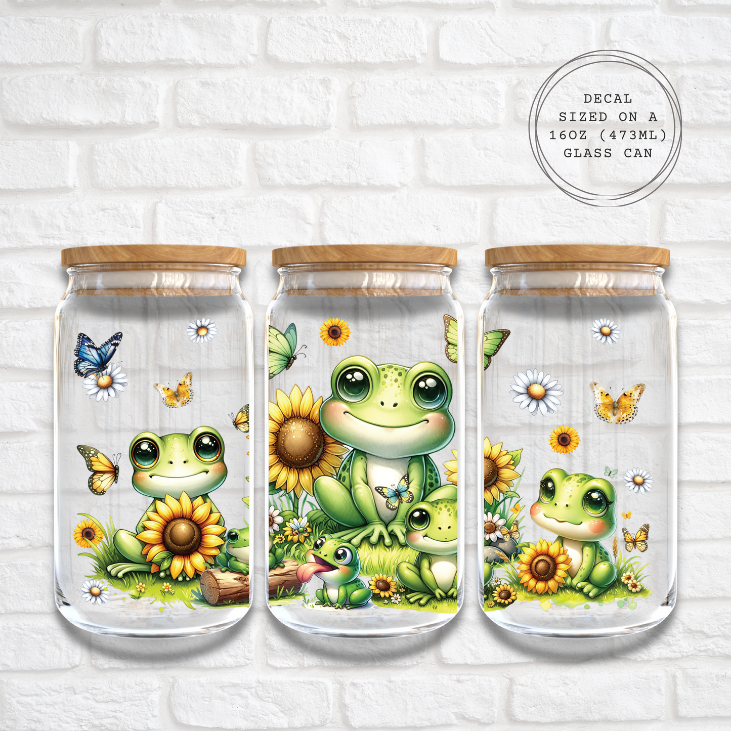 FROGS BY THE POND - 16oz UV DTF WRAP