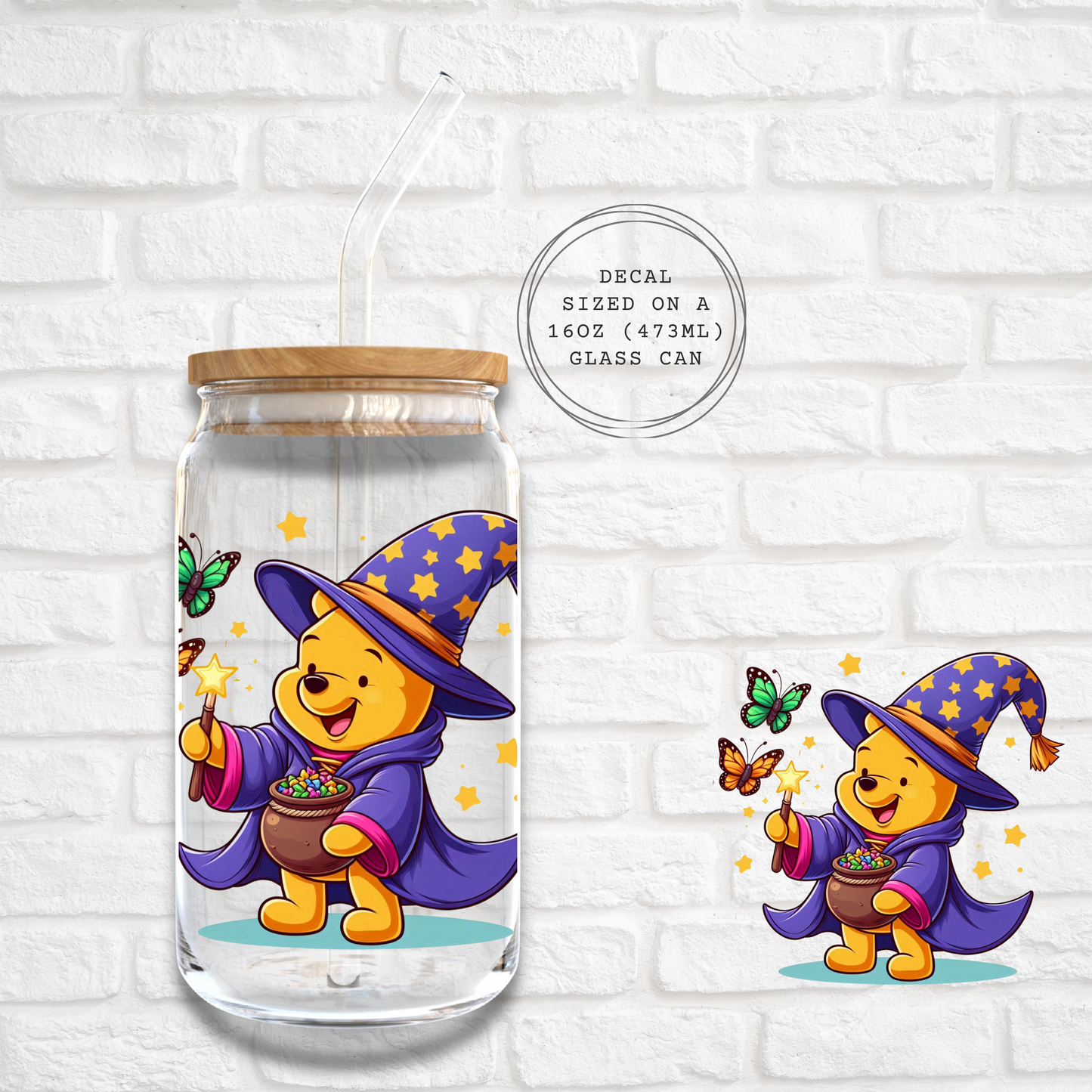 WINNIE THE WIZARD - UV DTF DECAL