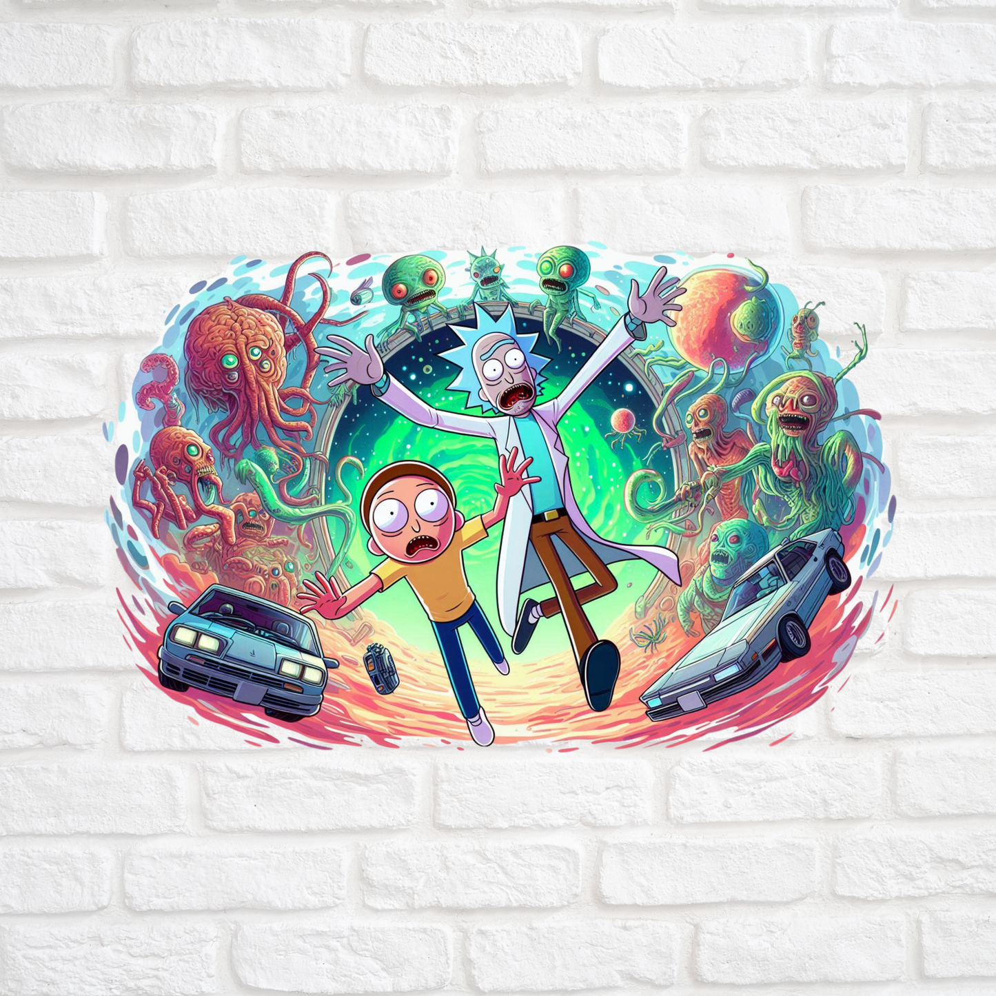 RICK AND MORTY SPACE VORTEX - LARGE UV DTF DECAL