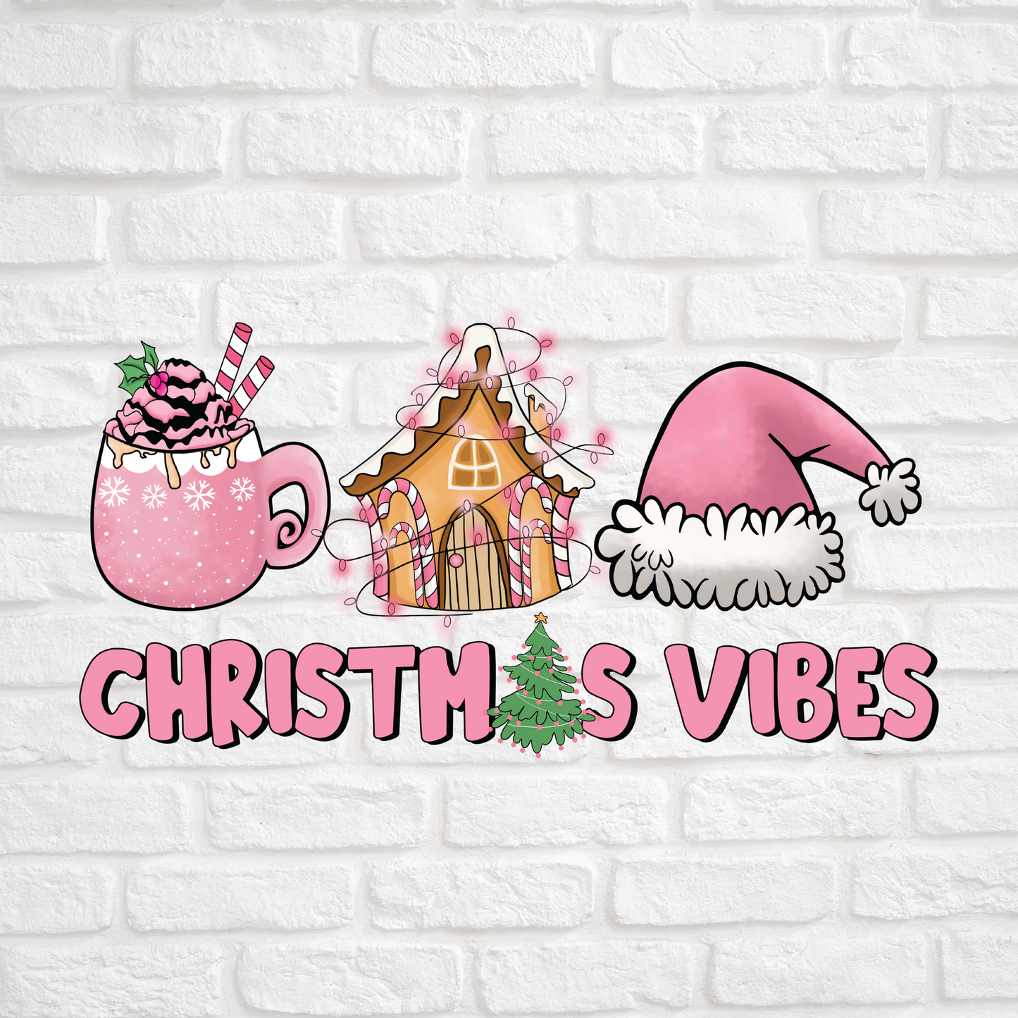 CHRISTMAS VIBES - 16oz UV DTF WRAP