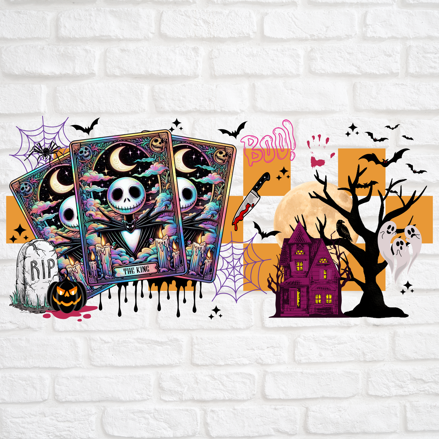 JACK SKELLINGTON TAROT CARDS - UV DTF WRAP