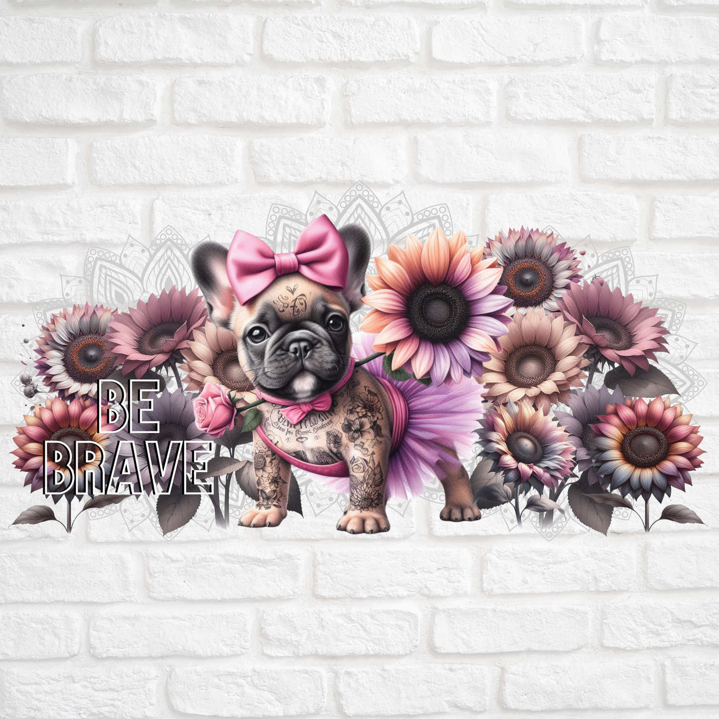 BE BRAVE FRENCHIE - 16oz UV DTF WRAP