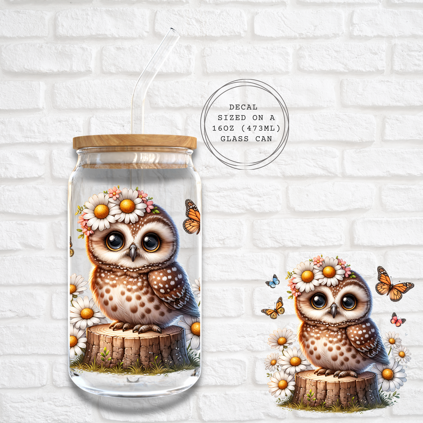 WOODLAND OWL - UV DTF DECAL