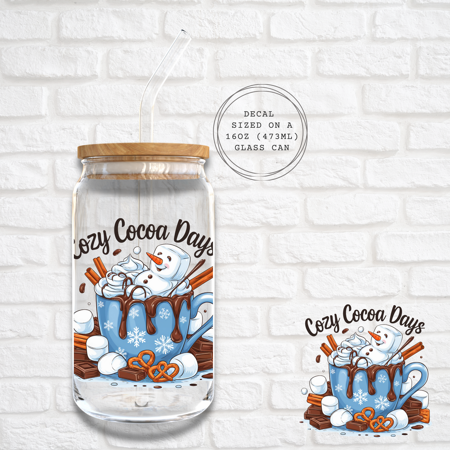 COZY COCOA DAYS - UV DTF DECAL