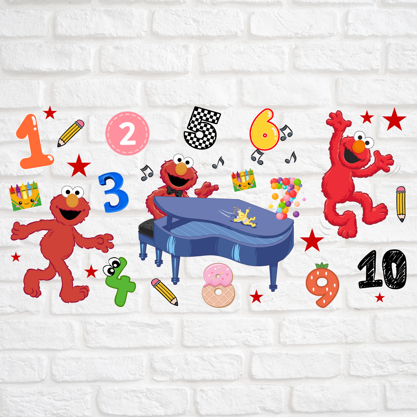 ELMO NUMBERS - 16oz UV DTF WRAP
