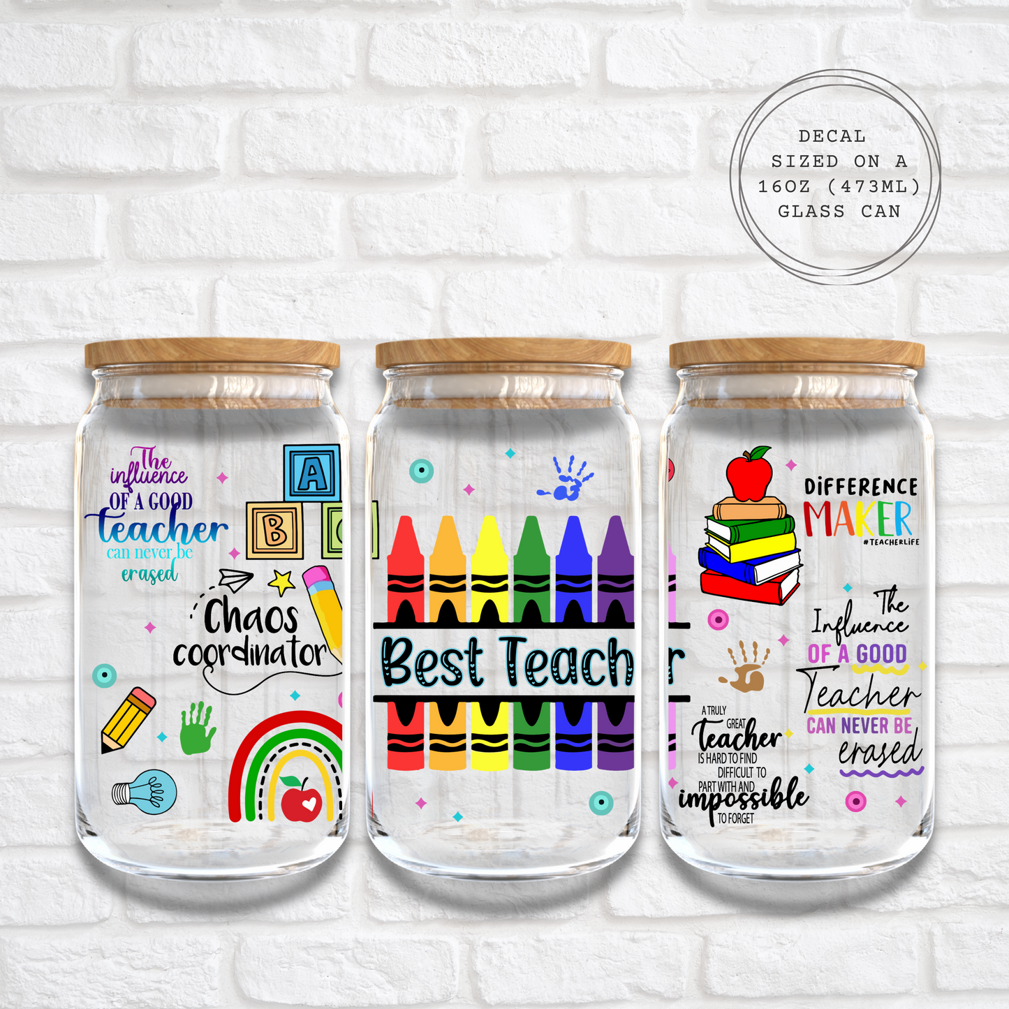 BEST TEACHER - 16oz UV DTF WRAP