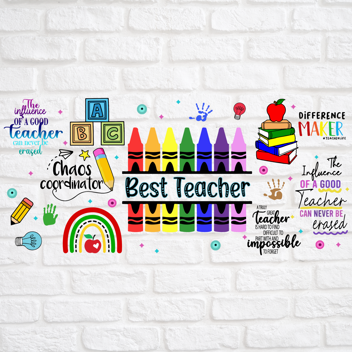 BEST TEACHER - 16oz UV DTF WRAP