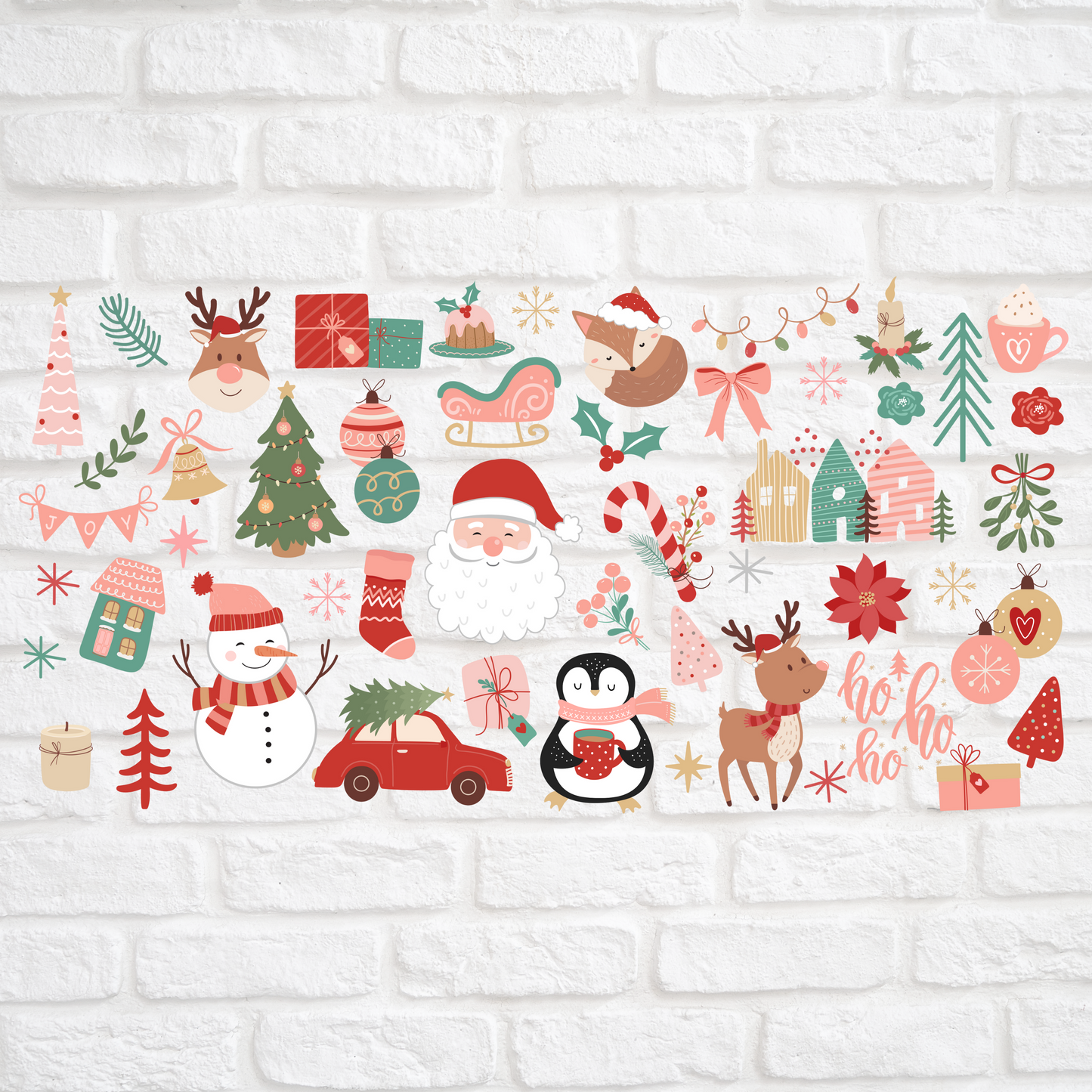 CUTE CHRISTMAS - 16oz UV DTF WRAP