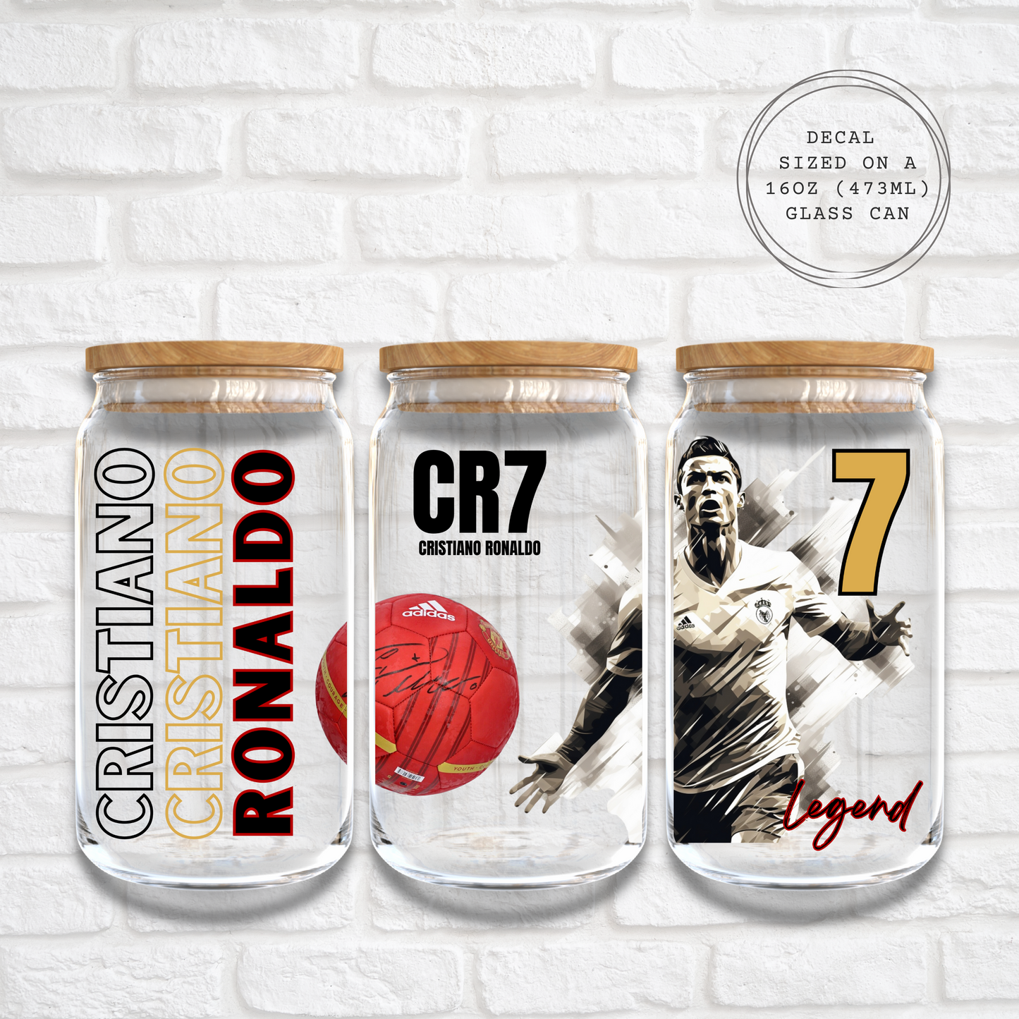 CRISTIANO RONALDO - 16oz UV DTF WRAP