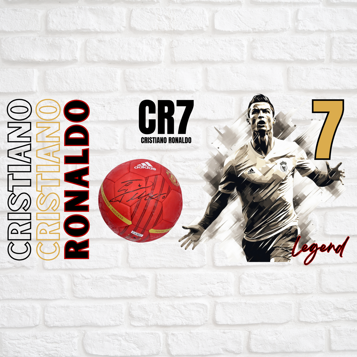 CRISTIANO RONALDO - 16oz UV DTF WRAP