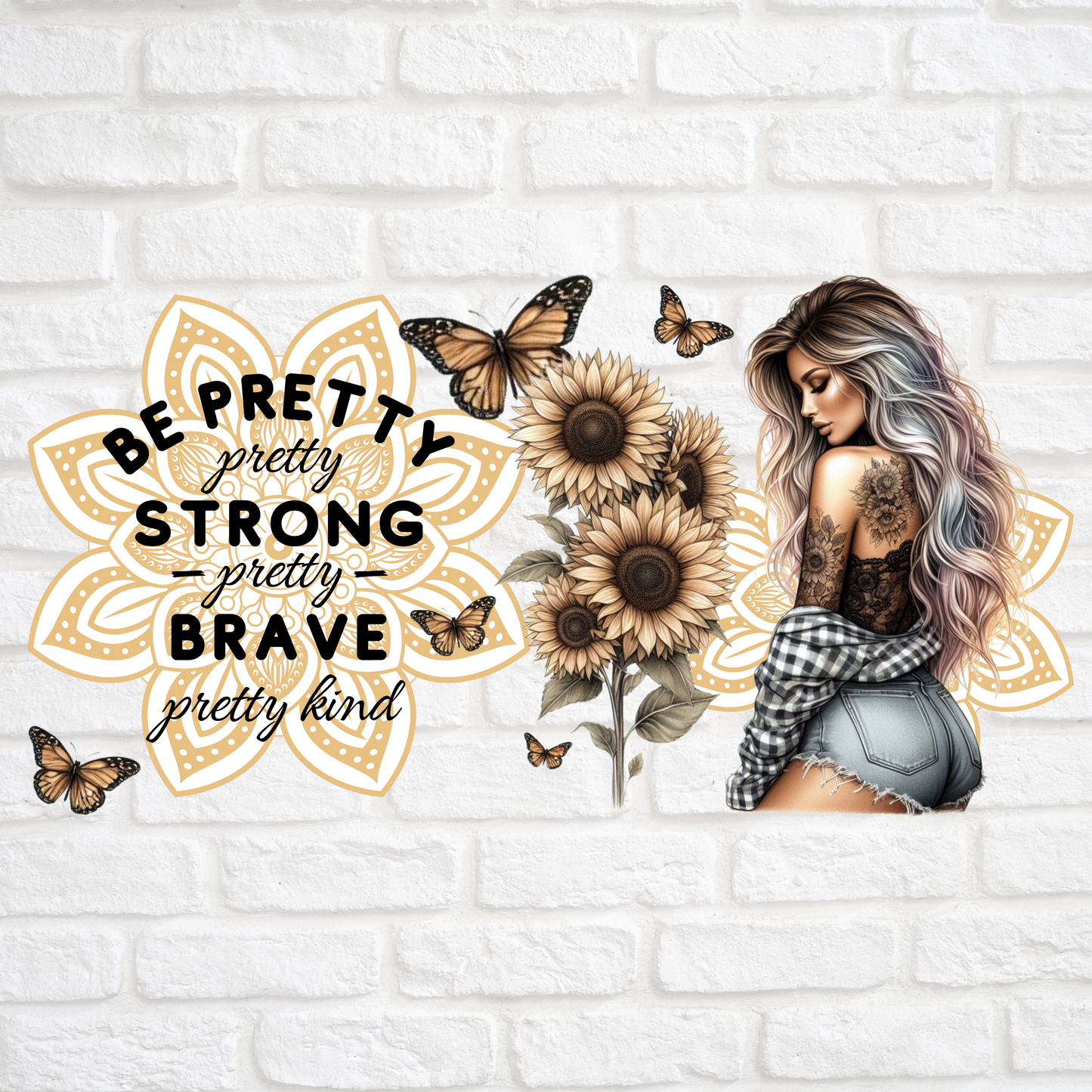 BE PRETTY - 16oz UV DTF WRAP