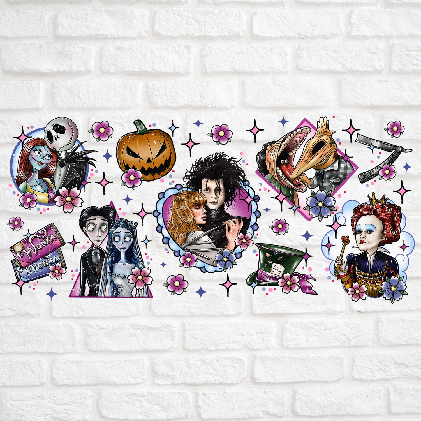 HORROR MOVIE COLLAGE - UV DTF WRAP