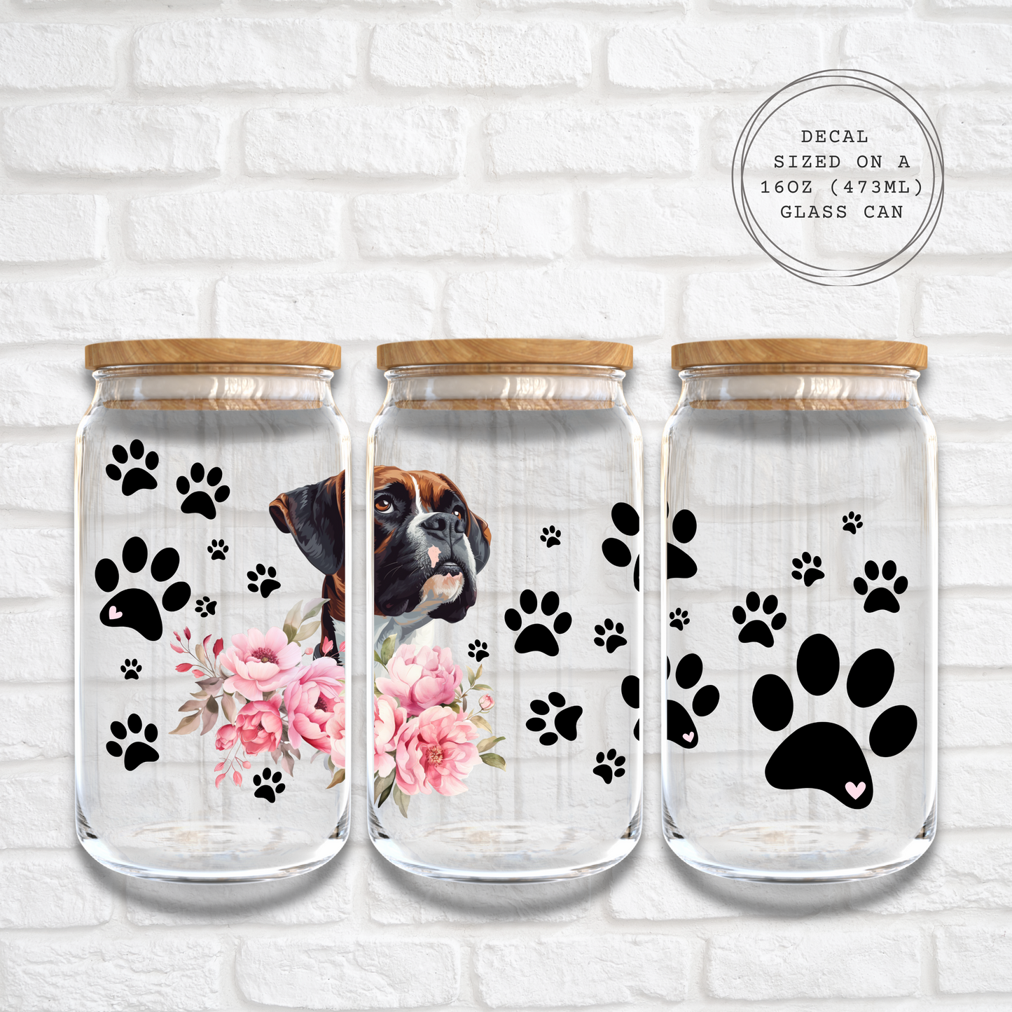 BOXER PAWS - 16oz UV DTF WRAP