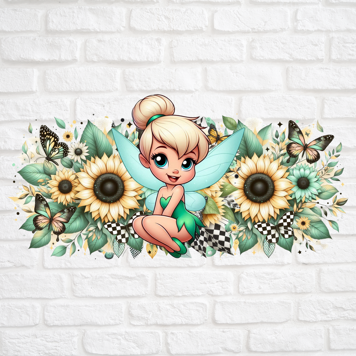 SUNFLOWER TINKERBELL - 16oz UV DTF WRAP
