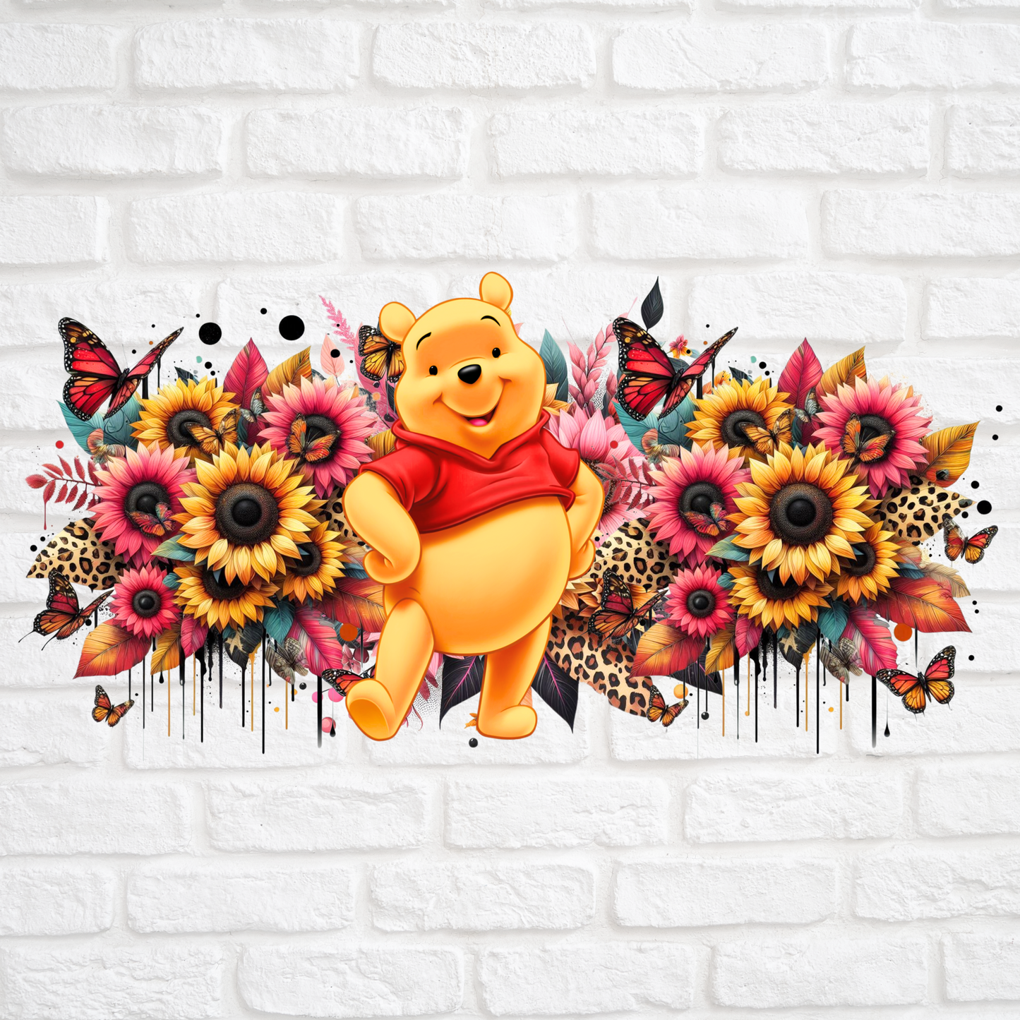 SUNFLOWER POOH - 16oz UV DTF WRAP