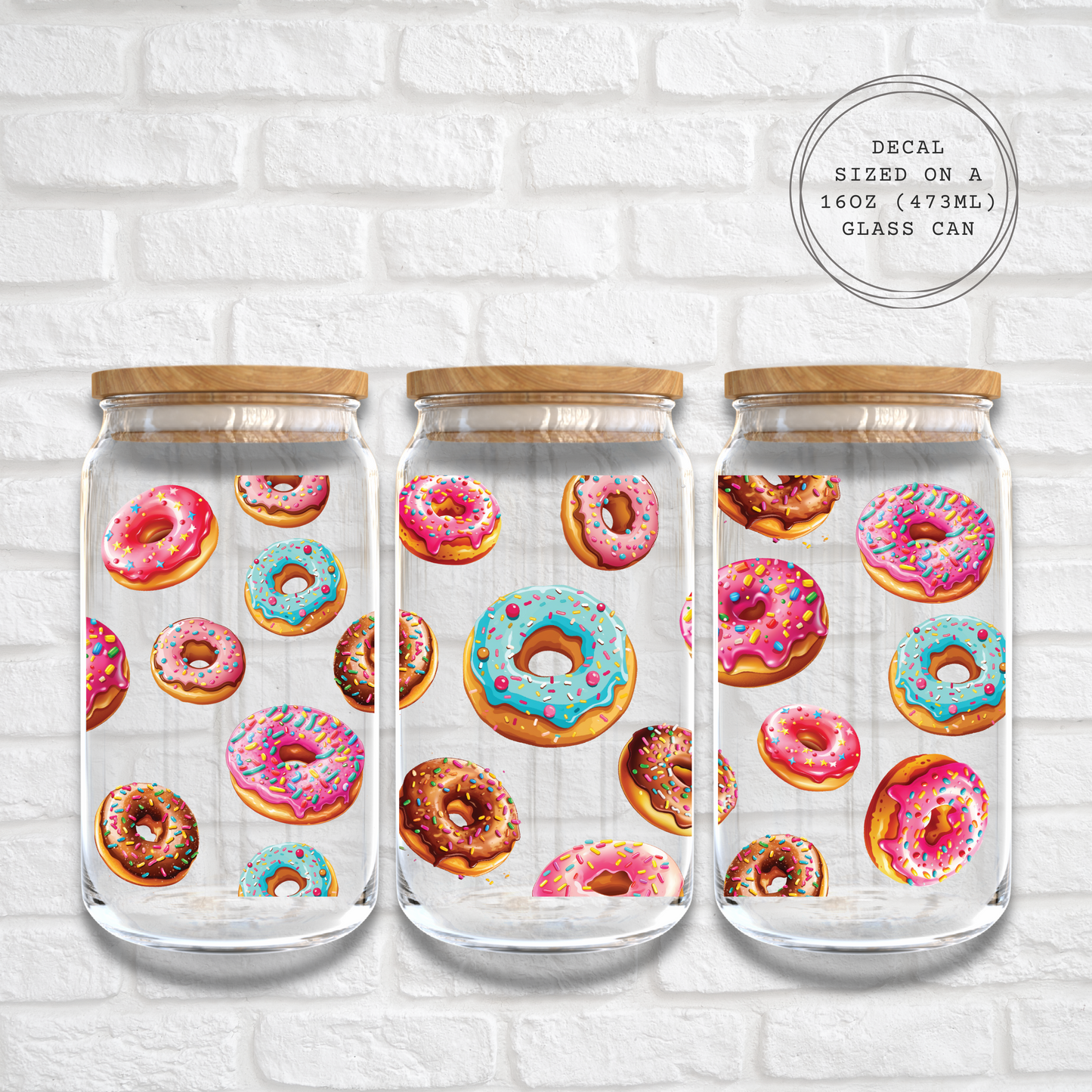 DONUTS - 16oz UV DTF WRAP