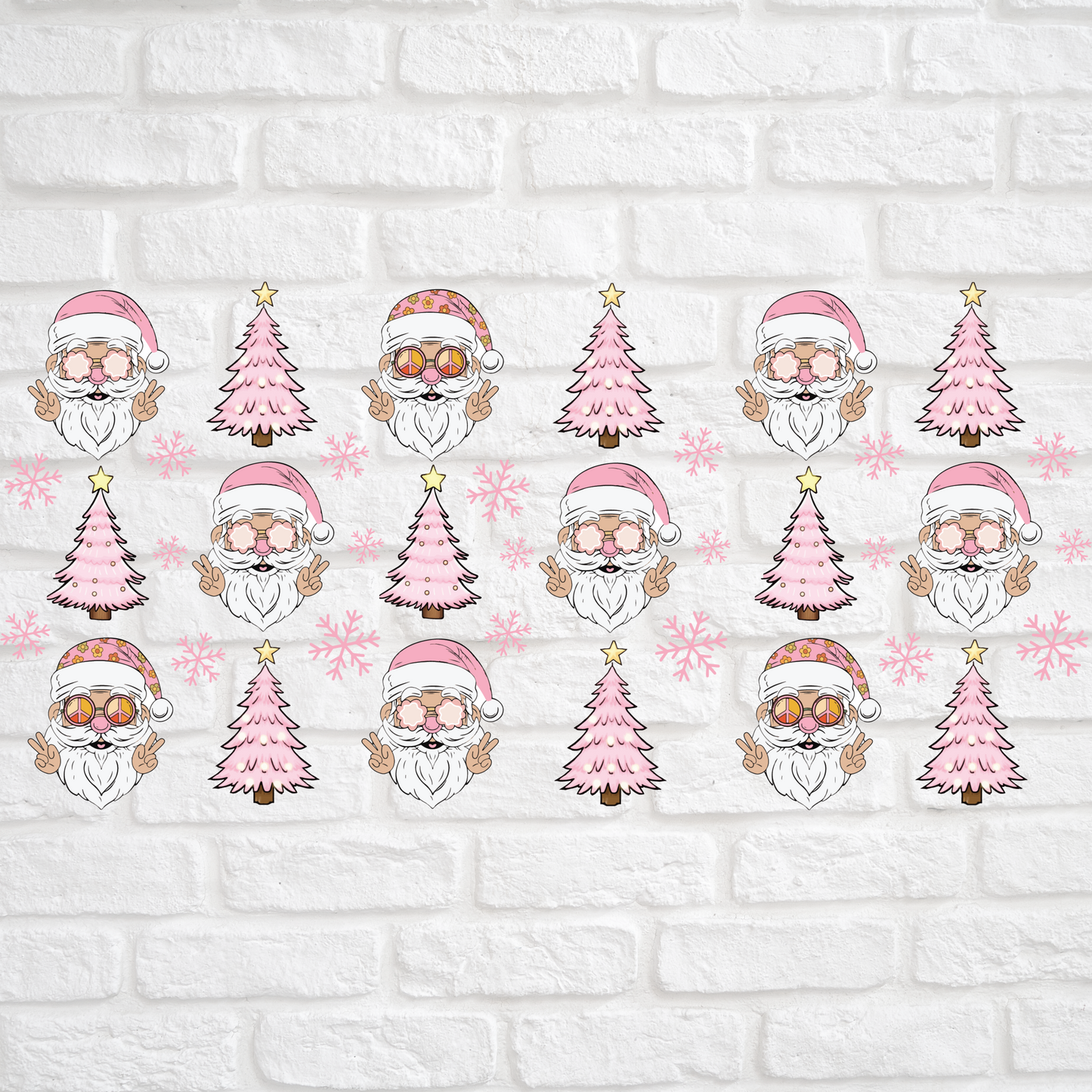 PINK SANTA - 16oz UV DTF WRAP