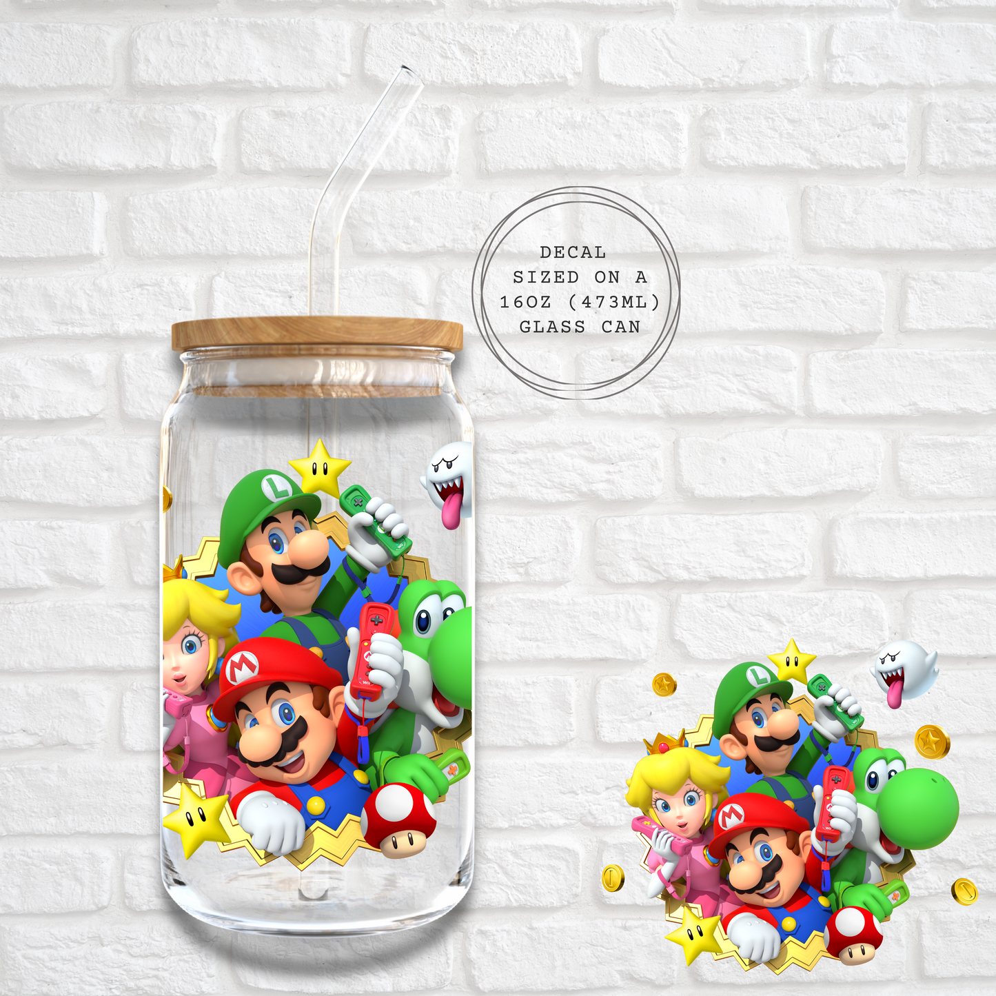 MARIO AND FRIENDS - UV DTF DECAL