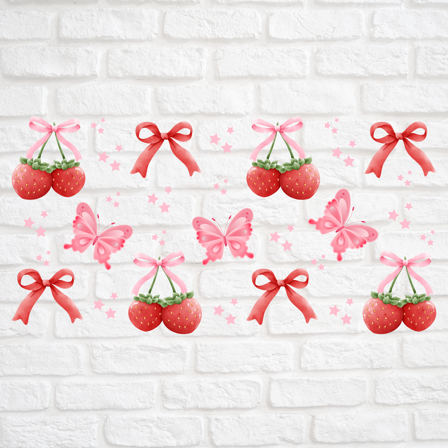 STRAWBERRY COQUETTE - 16oz UV DTF WRAP