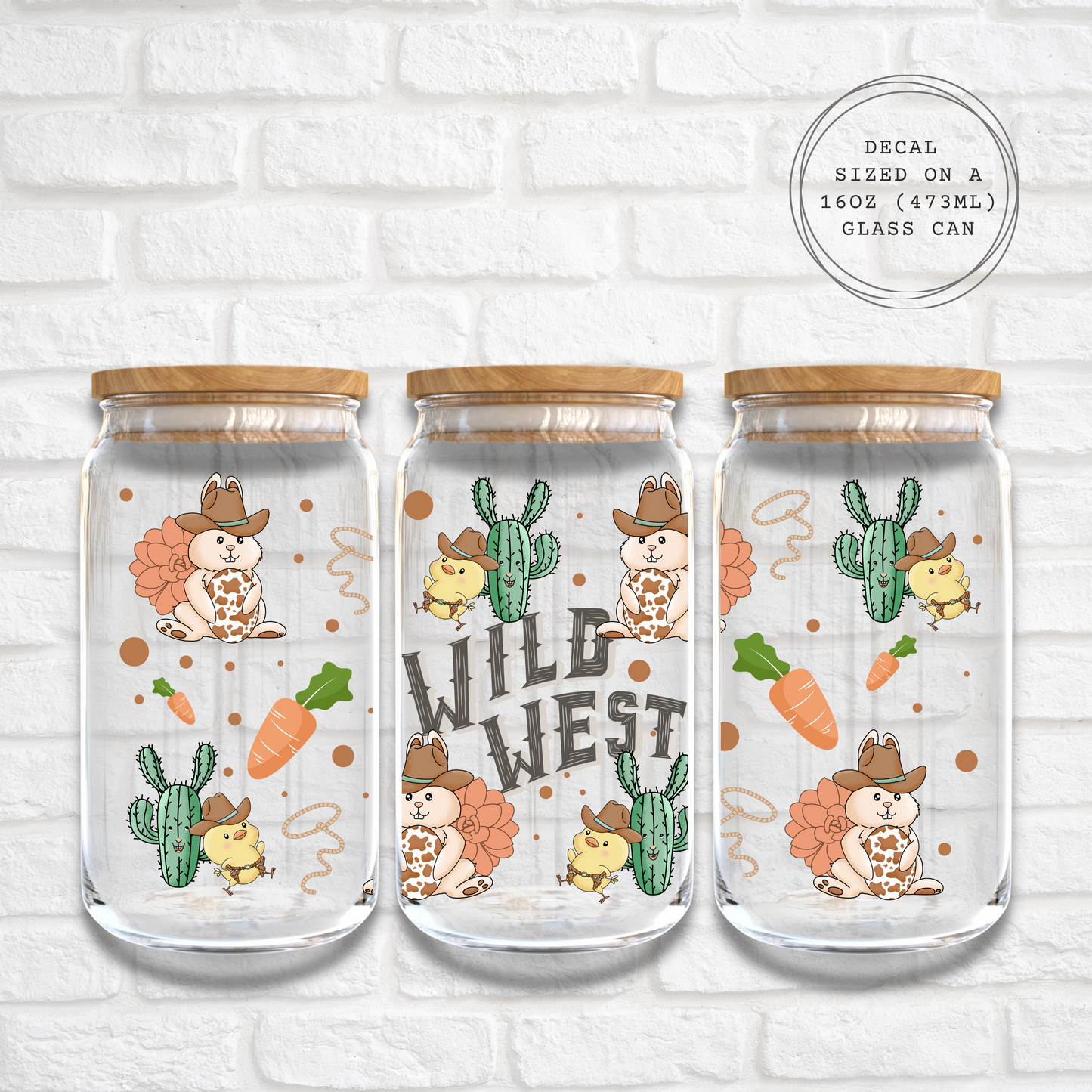 WESTERN EASTER - 16oz UV DTF WRAP