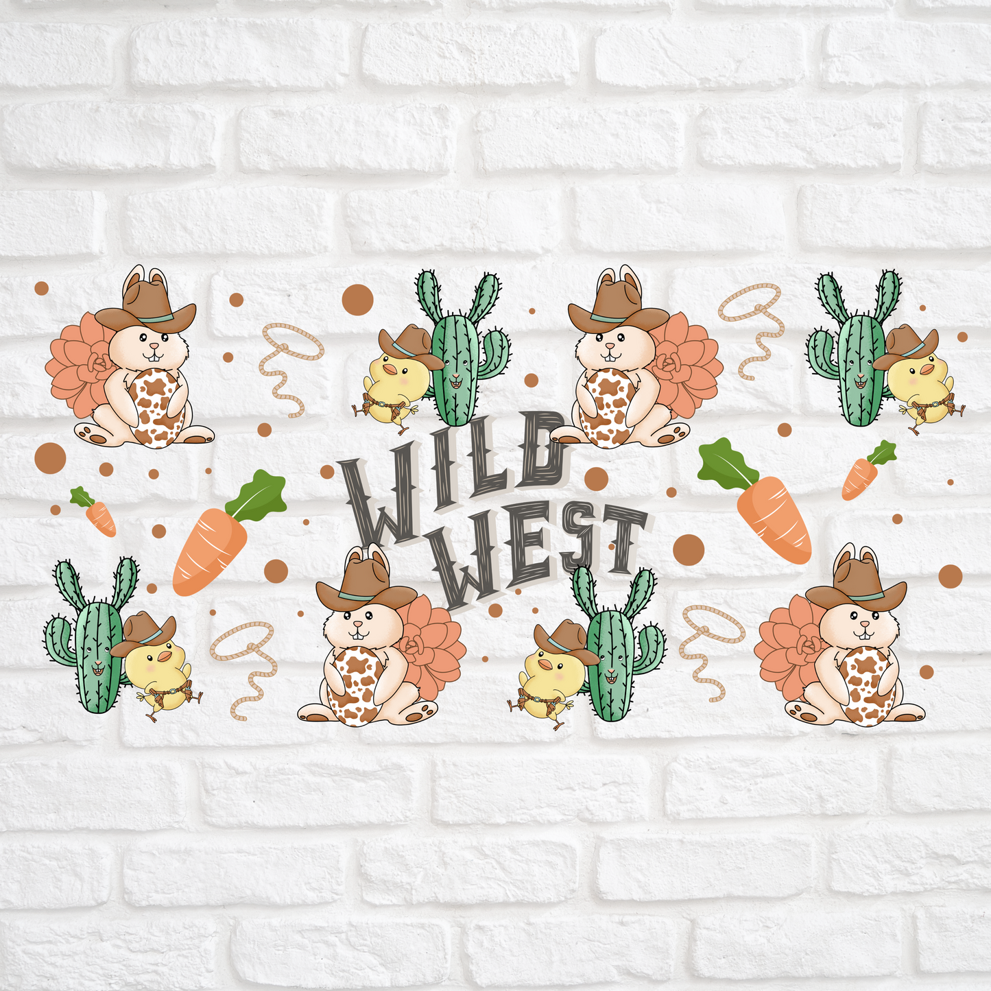 WESTERN EASTER - 16oz UV DTF WRAP