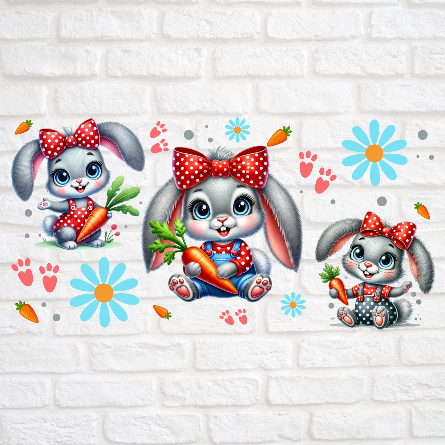 POLKADOT BUNNY - 16oz UV DTF WRAP