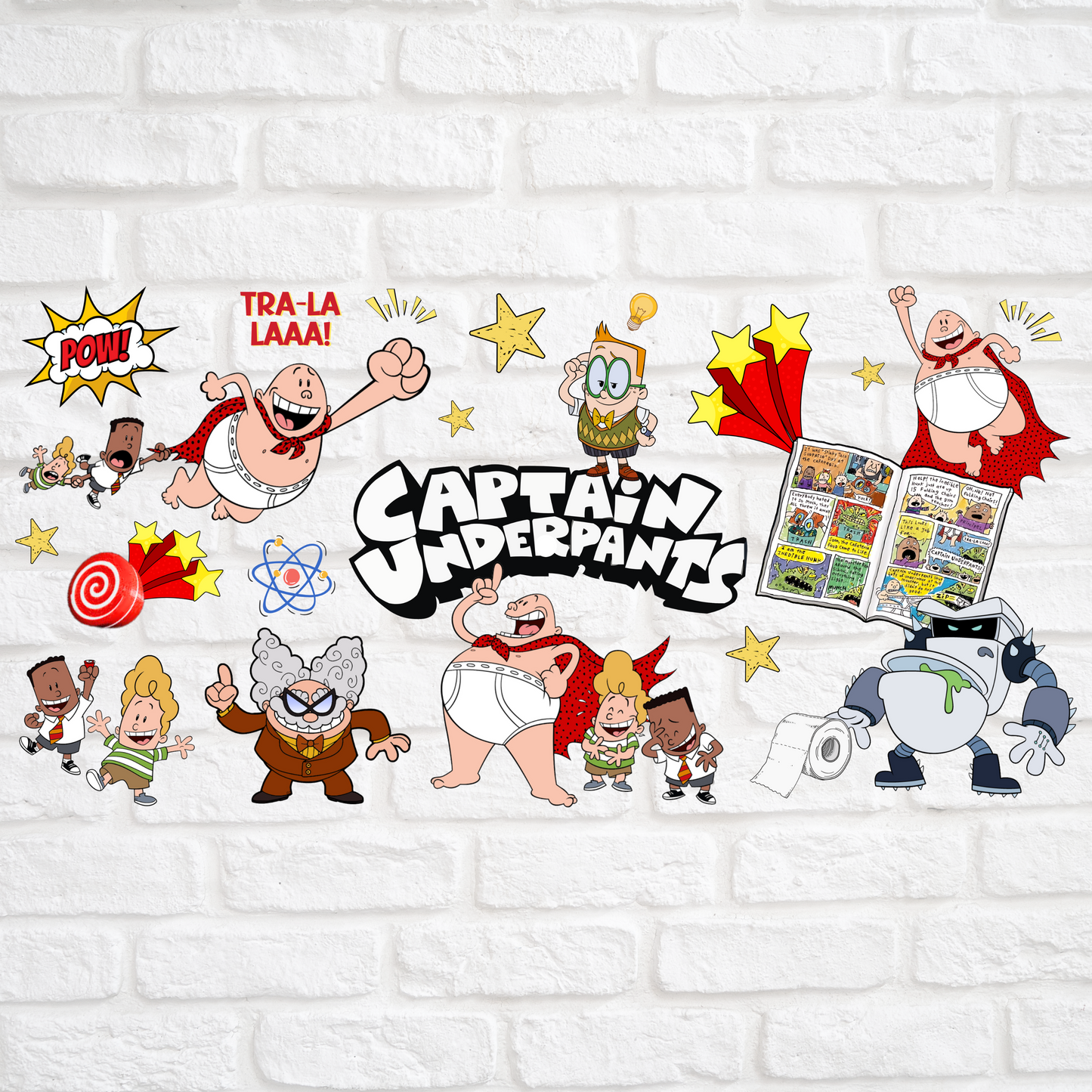CAPTAIN UNDERPANTS - 16oz UV DTF WRAP