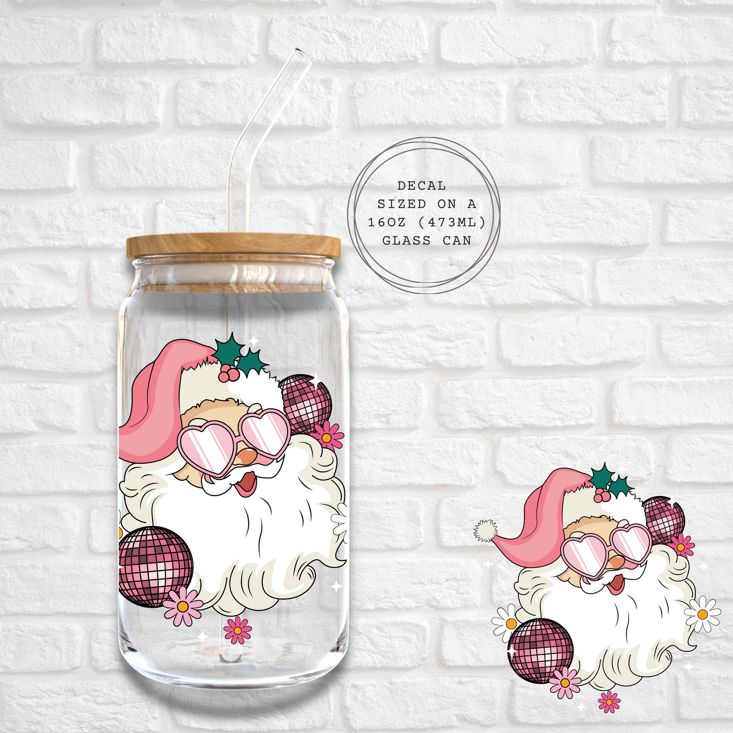 RETRO SANTA - UV DTF DECAL