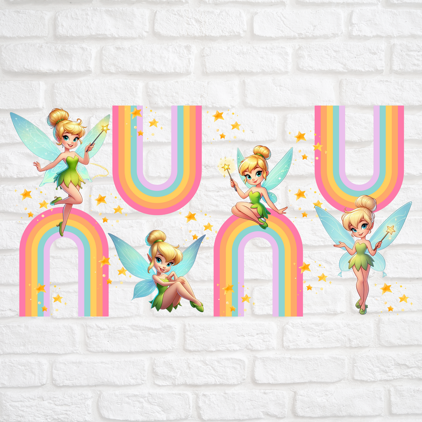 TINKERBELL RAINBOWS - 16oz UV DTF WRAP