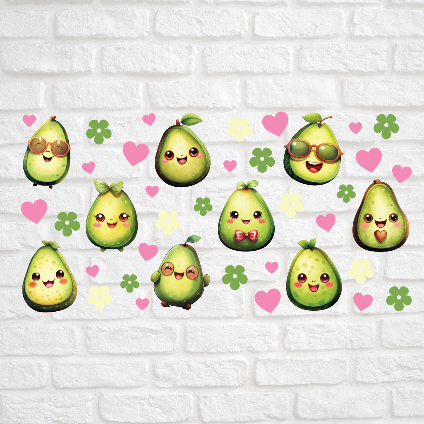 AVOCADO SMILES - 16oz UV DTF WRAP