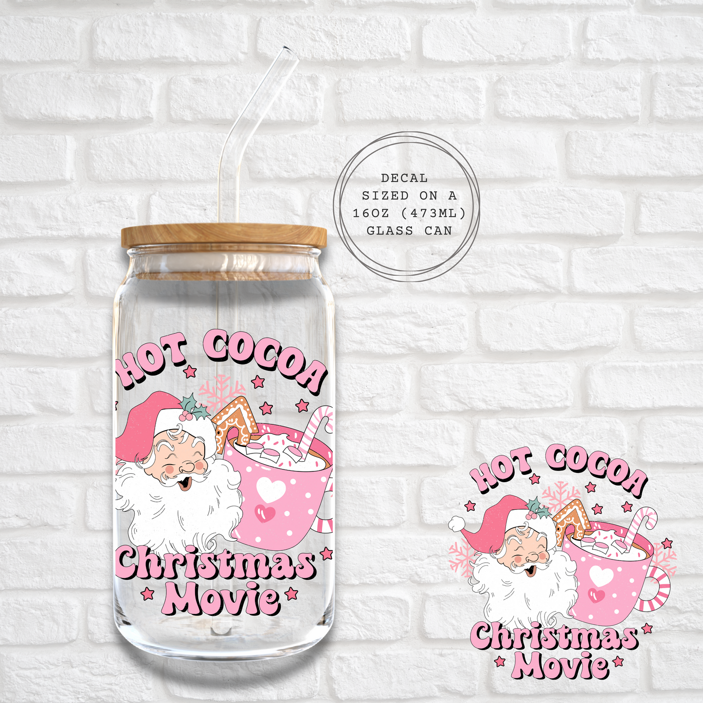 HOT COCOA CHRISTMAS MOVIE - UV DTF DECAL
