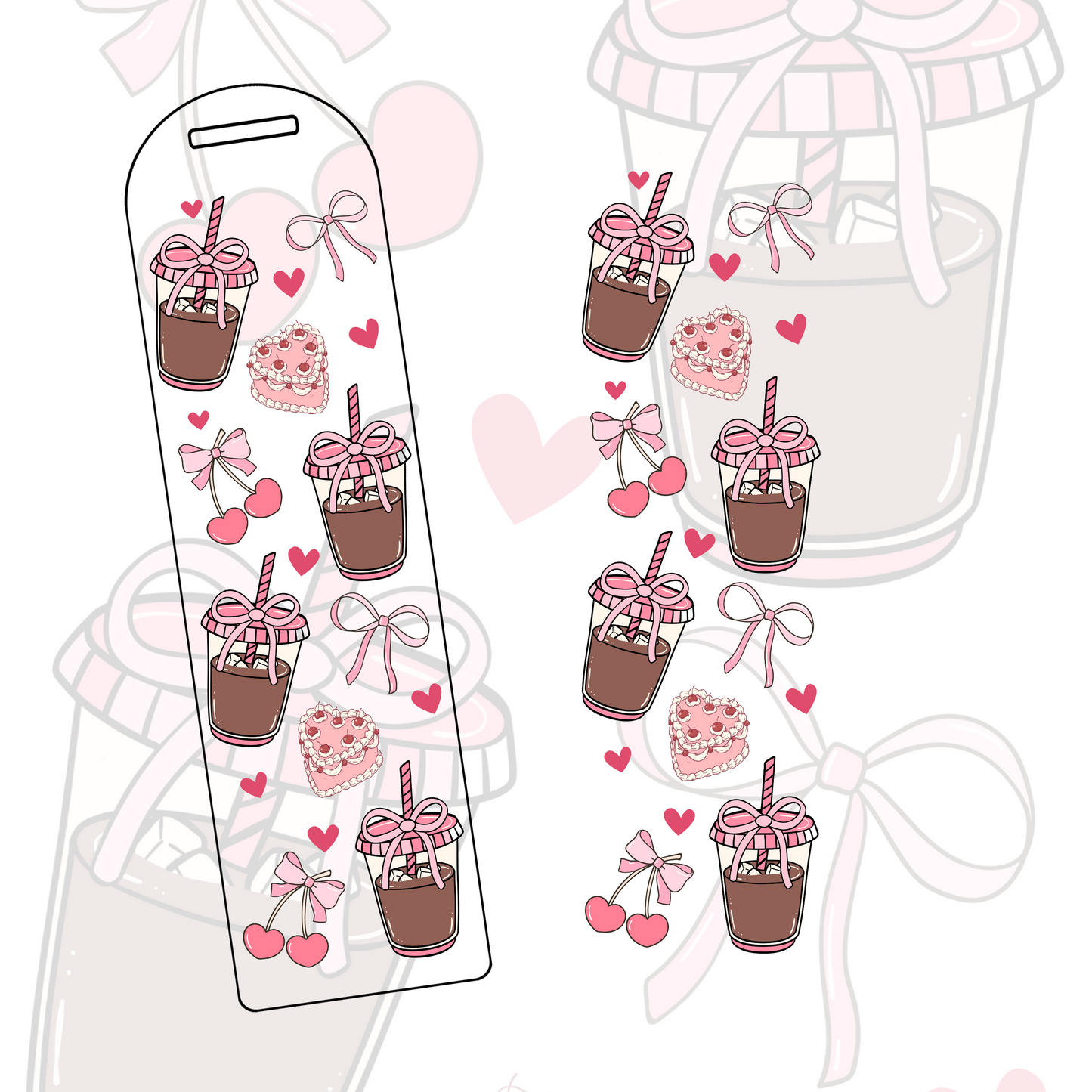 COQUETTE COFFEE BOOKMARK UVDTF DECAL