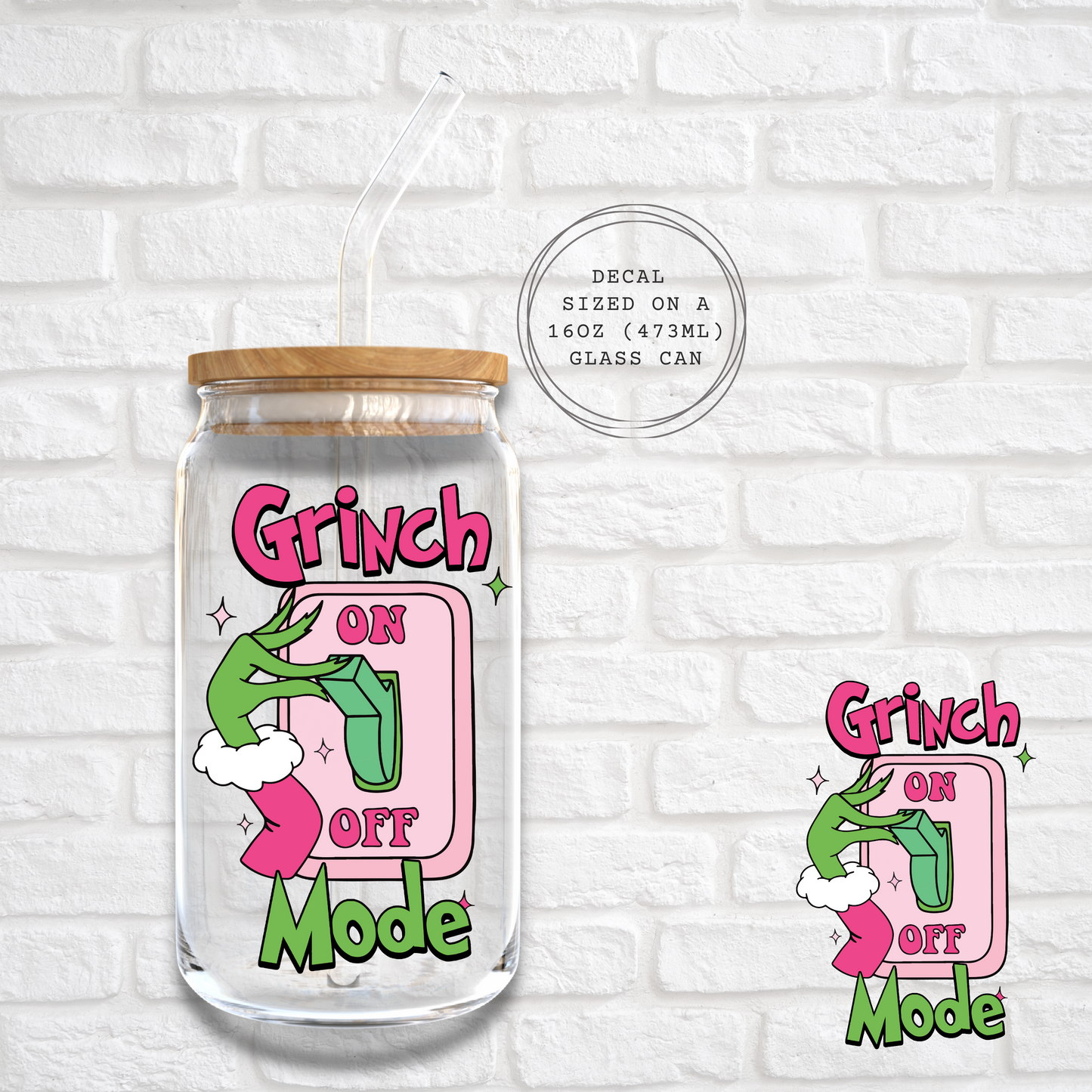 GRINCH MODE - UV DTF WRAP DECAL