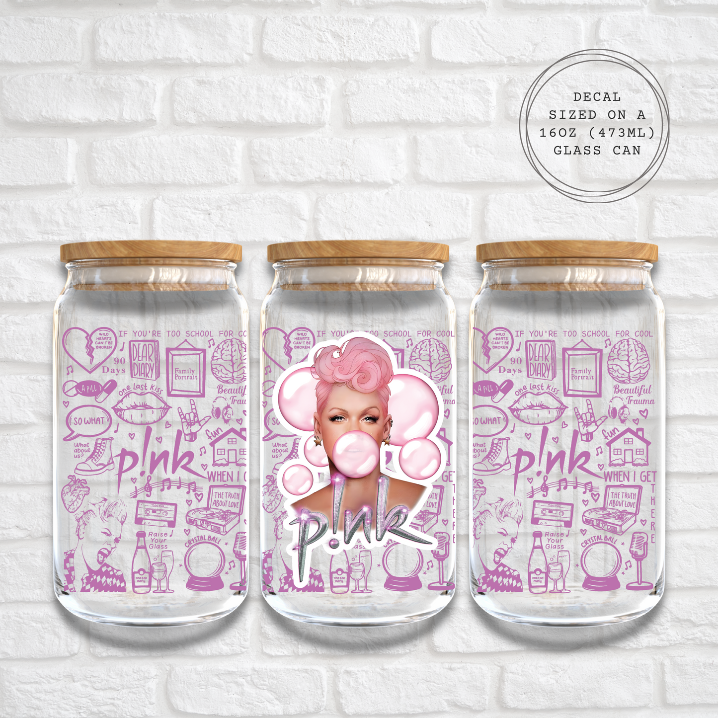 PINK! - 16oz UV DTF WRAP