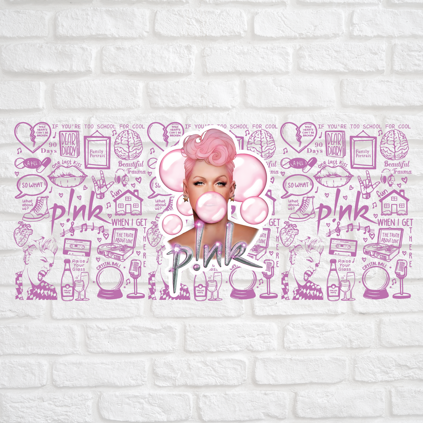 PINK! - 16oz UV DTF WRAP