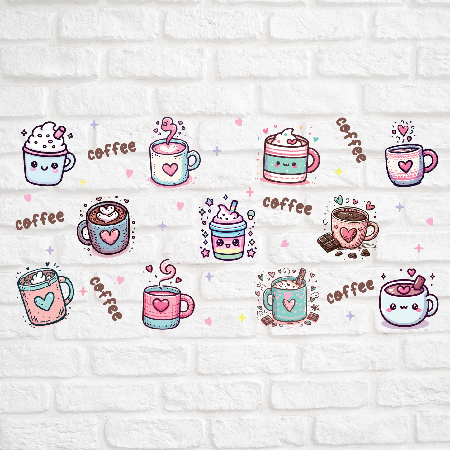 CHIBI COFFEE - 16oz UV DTF WRAP