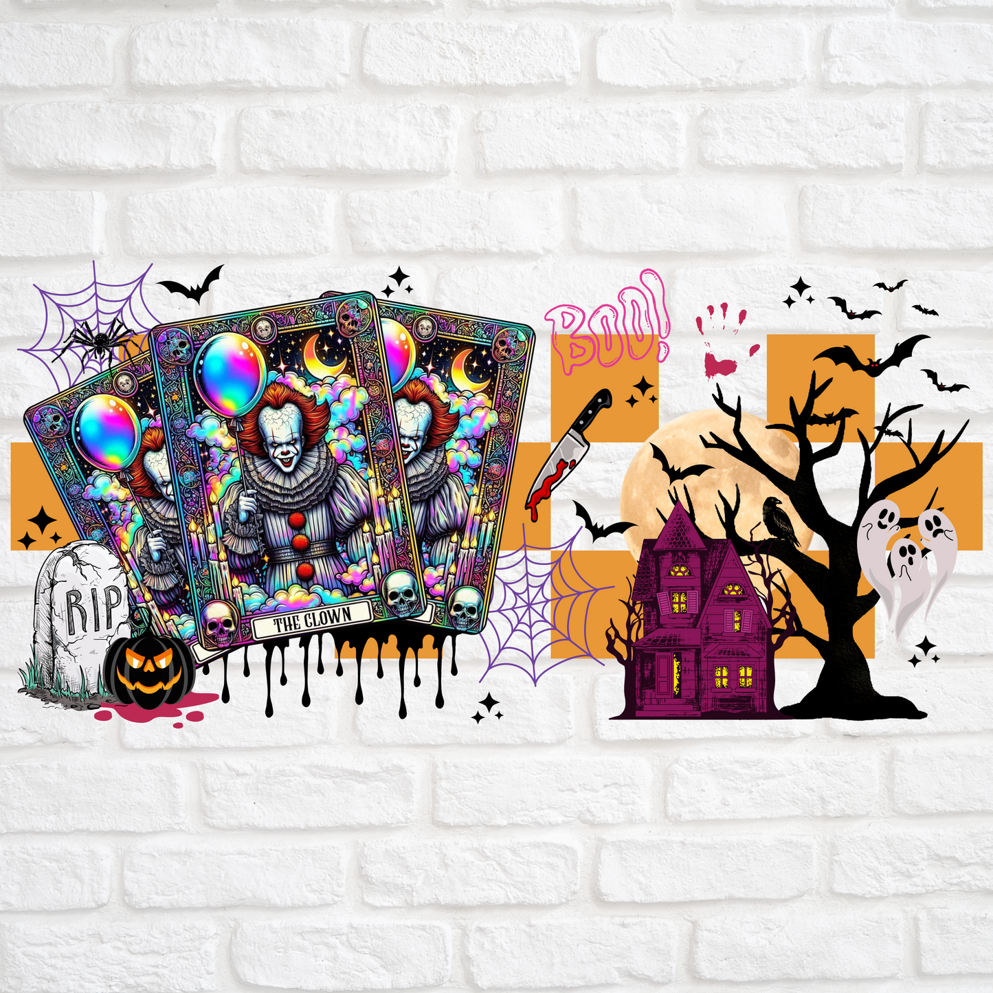 PENNY WISE TAROT CARDS - UV DTF WRAP