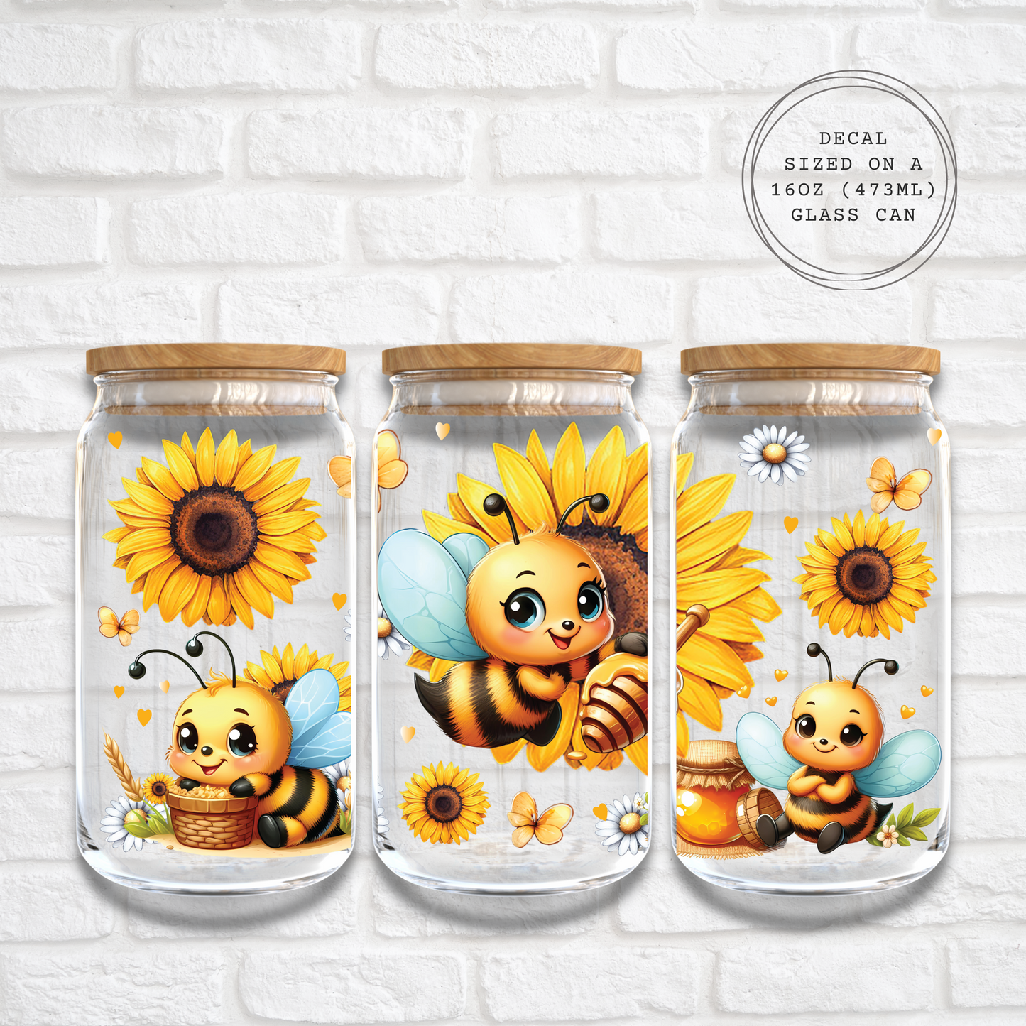 CHIBI BUMBLE BEE - 16oz UV DTF WRAP