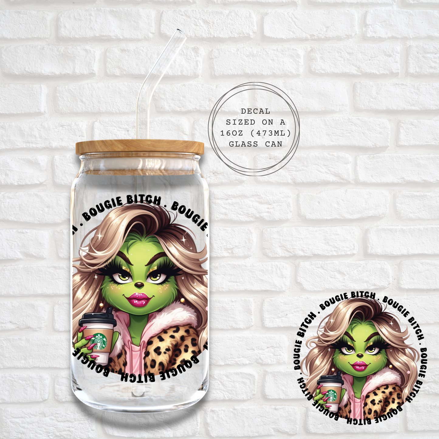 BOUGIE BITCH - UV DTF DECAL