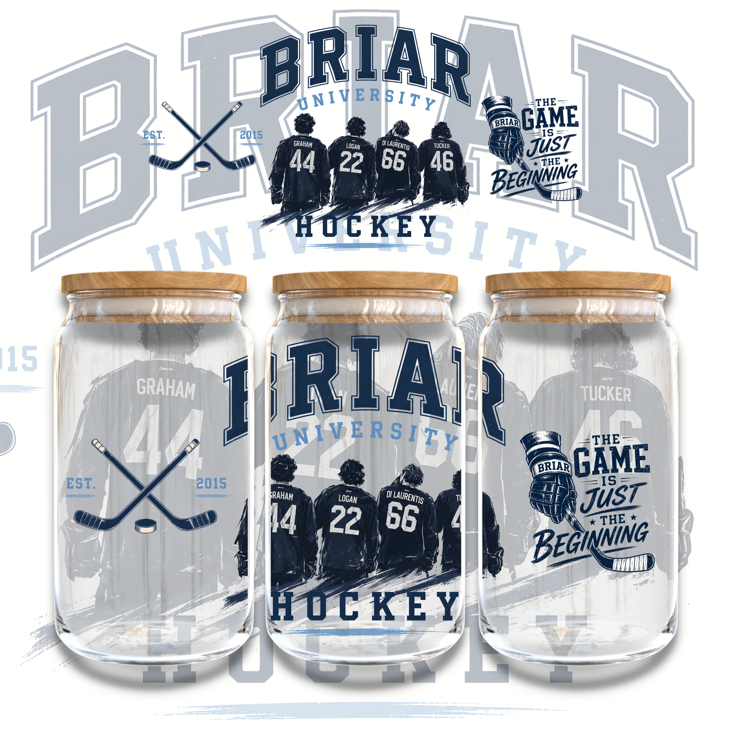 OFF CAMPUS BRIAR HOCKEY - 16oz UV DTF WRAP