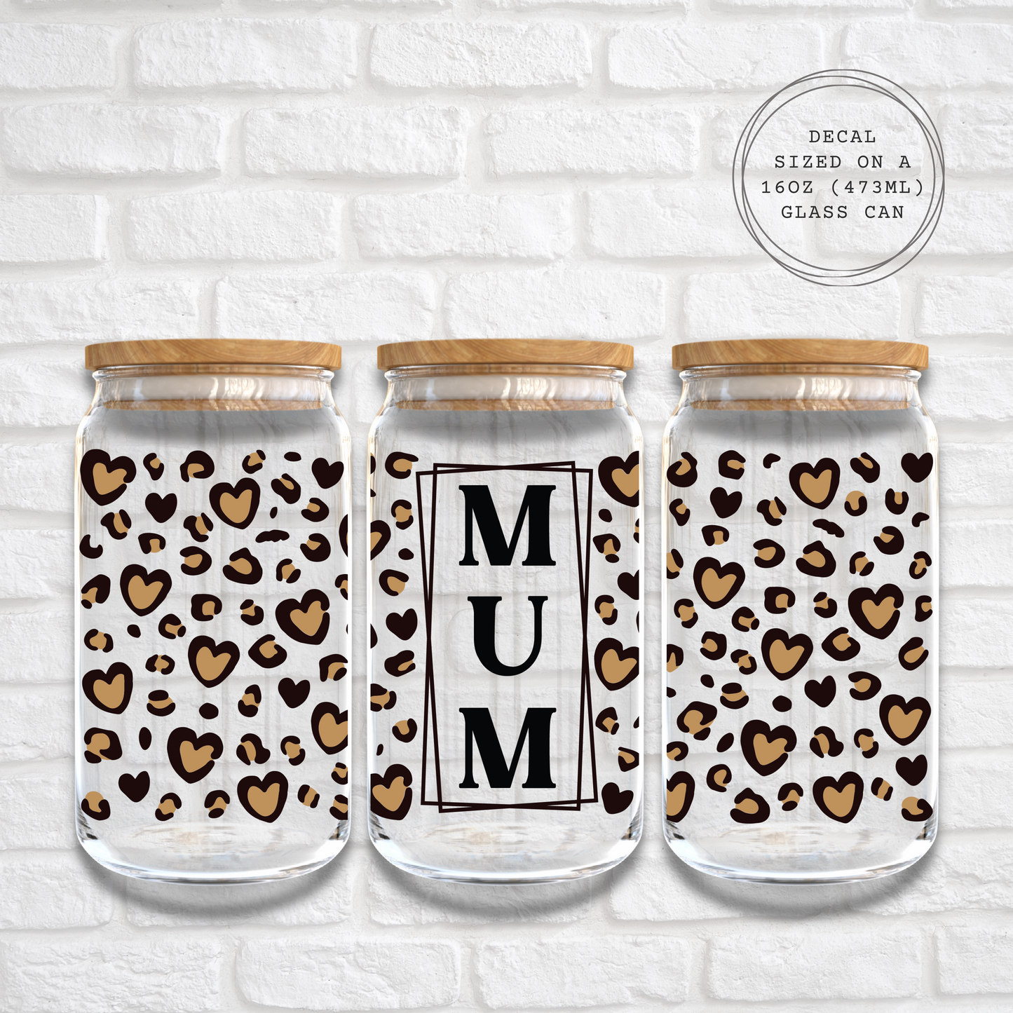 MUM LEOPARD PRINT - 16oz UV DTF WRAP