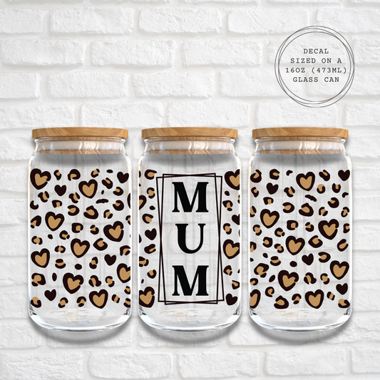 MUM LEOPARD PRINT - 16oz UV DTF WRAP
