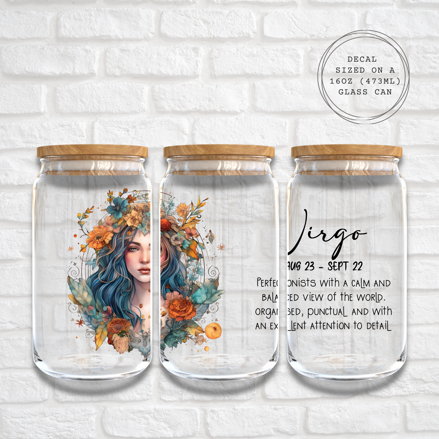 VIRGO ZODIAC SIGN -  UV DTF DECAL