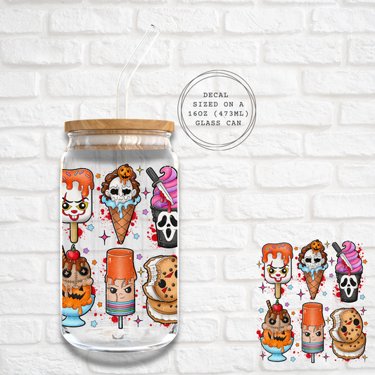ICE CREAM SPOOKY CHARACTER -  UV DTF DECAL