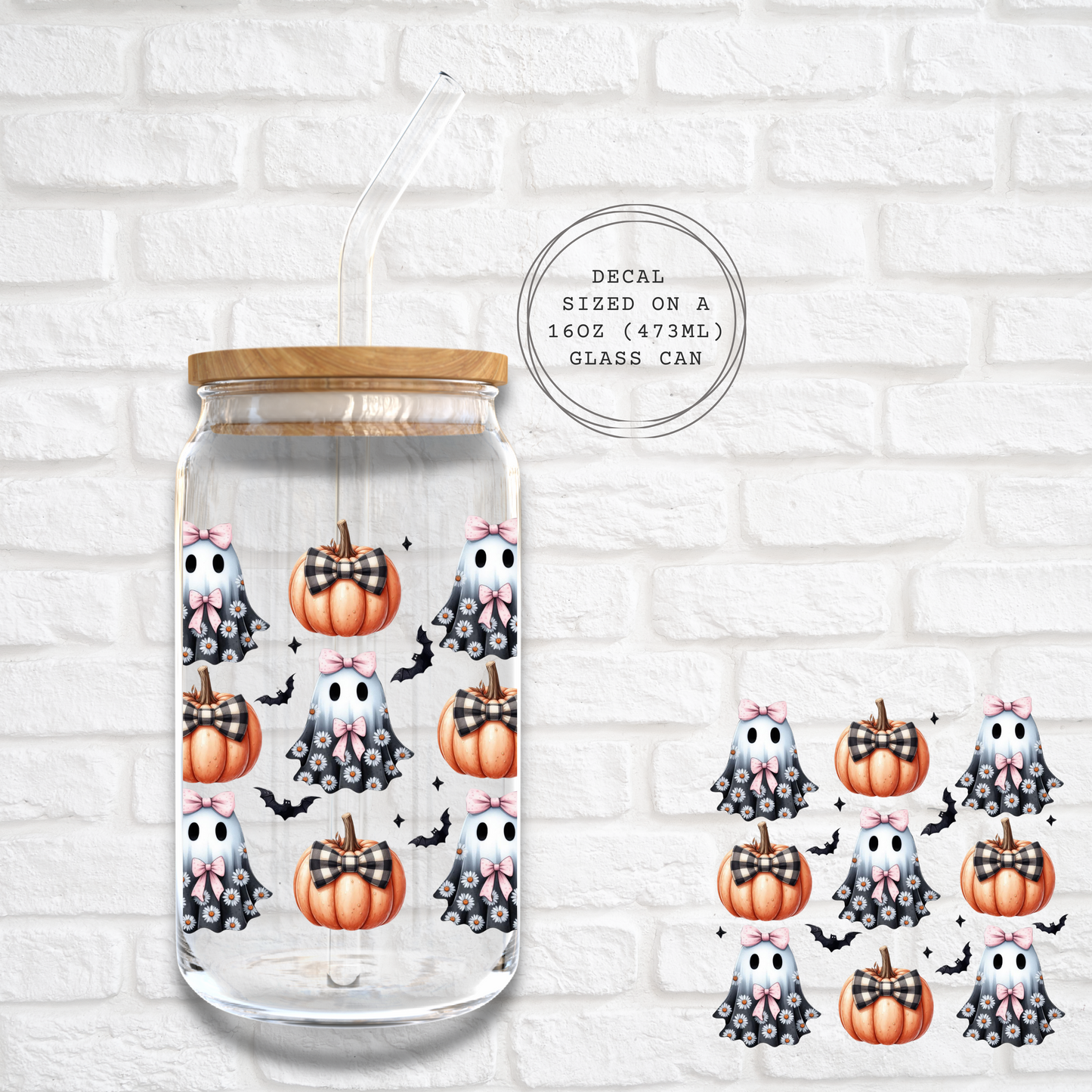 DAISY BOO PUMPKIN -  UV DTF DECAL