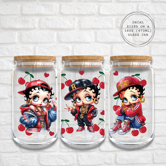 BETTY BOOP CHERRY GANGSTER - 16oz UV DTF WRAP